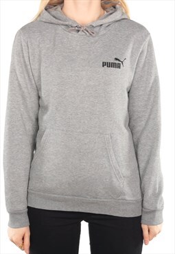 Vintage Puma - Grey Spellout Hoodie - XSmall