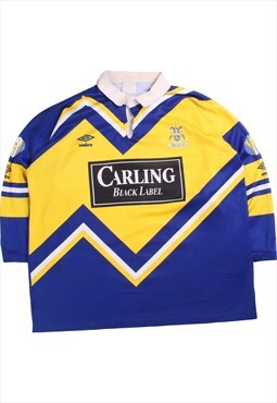 Vintage  Umbro Polo Shirt Leeds RLFC 1991-1992 Home Rugby