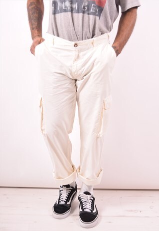 SERGIO TACCHINI MENS VINTAGE CARGO TROUSERS W34 L32 90S