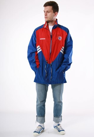 90S VINTAGE ADIDAS BAYERN OLDSCHOOL SHELL COAT 13757