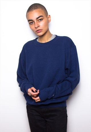 VINTAGE 90S CHAMPION NAVY SWEATSHIRT ID:3314