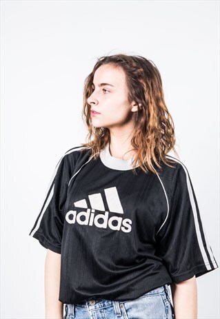 ADIDAS VINTAGE 1990S BLACK SPORTS T-SHIRT