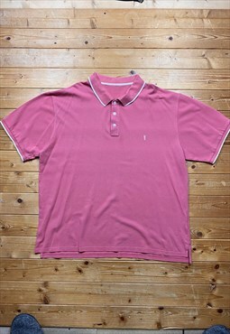  Vintage Yves Saint Laurent pink polo shirt XL 