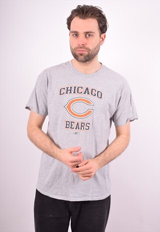 NFL MENS VINTAGE T-SHIRT TOP LARGE GREY 90S