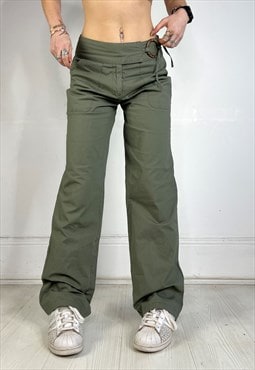 Vintage Y2k Cargo Pants Khaki Lightweight Highwaisted Boho