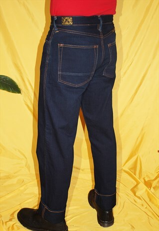 Y2K VINTAGE RARE EVISU DELUXE INDIGO SELVEDGE JEANES 34W