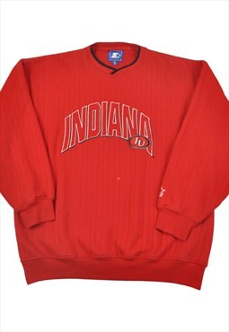 Vintage Starter Indiana Hoosiers Sweatshirt Red XL