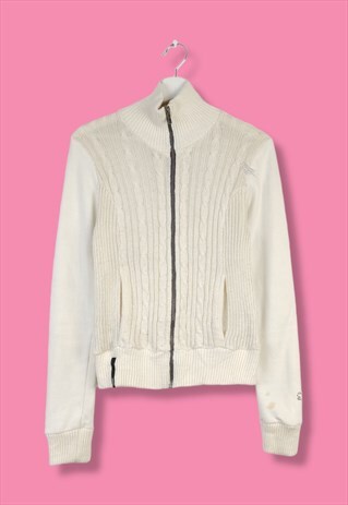 VINTAGE PUMA CARDIGAN STRASS IN WHITE S