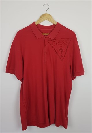 VINTAGE GUESS POLO SHIRT RED