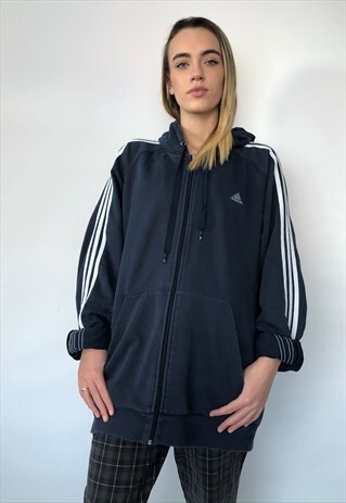 VINTAGE ADIDAS HOODIE TOP OVERSIZED SWEATSHIRT SWEATER 90S
