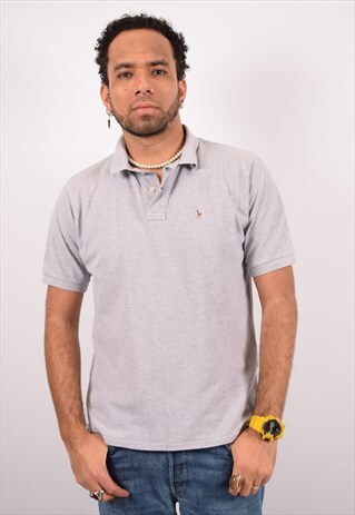 VINTAGE POLO RALPH LAUREN POLO SHIRT GREY