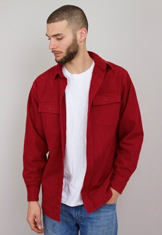 VINTAGE 90S DARK RED SHIRT