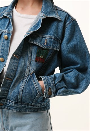 90S VINTAGE DENIM HEAVYWEIGHT CROPPED JACKET 1160