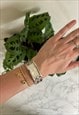 Vintage Womens Silver Chunky Chain Quartz Watch