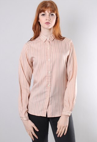 VINTAGE 70S PIN STRIPE BLOUSE