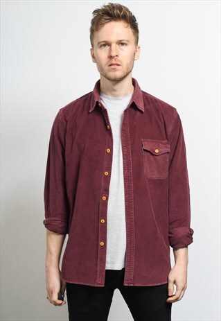 VINTAGE LEVI'S CORDUROY CORD SHIRT PURPLE