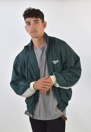 VINTAGE 90S GREEN REEBOK TRACK JACKET