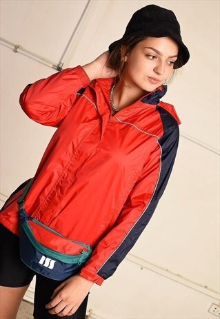 90'S RETRO ATHLEISURE FESTIVAL GARM SHELL RAIN JACKET