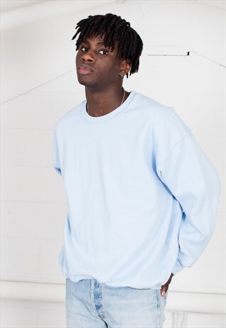 COSMIC SAINT MENS LIGHT BLUE SWEATSHIRT