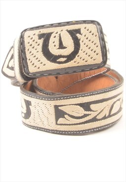 Vintage Patterned Belt - M
