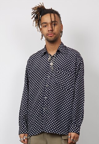 VINTAGE 90'S POLKA DOT PRINT SHIRT