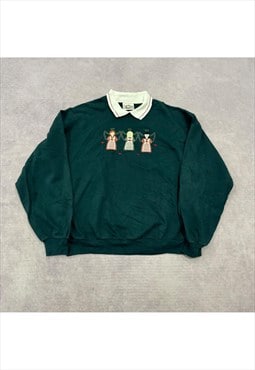 Vintage Christmas Sweatshirt Women's L