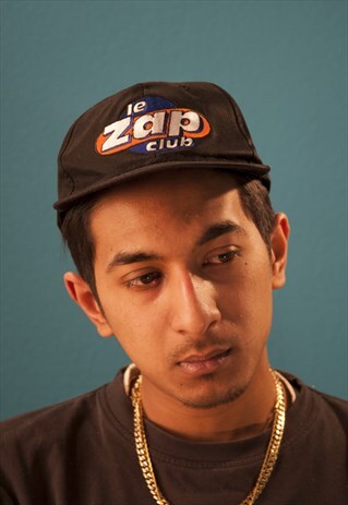 VINTAGE LE ZAP CLUB BLACK SNAPBACK CAP HAT