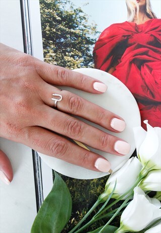 SILVER DIAMANTE 'LIBRA' ZODIAC SIGN COCKTAIL STATEMENT