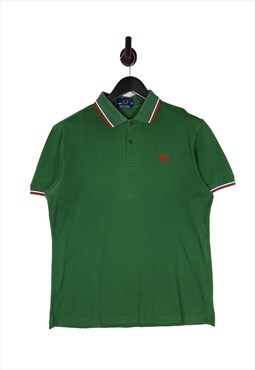 Fred Perry Twin Tipped Polo Shirt Short Made In UK Size Larg