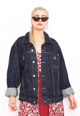 VINTAGE 90S BLUE DENIM OVERSIZED JACKET