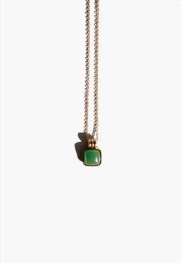 Puzzle jade stone pendant necklace