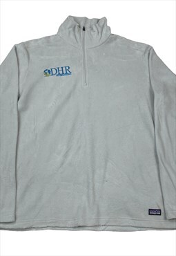 White patagionia quarter zip up women's fleece