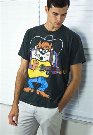 VINTAGE LOONEY TUNES T-SHIRT LOGO 90S XL 18.8