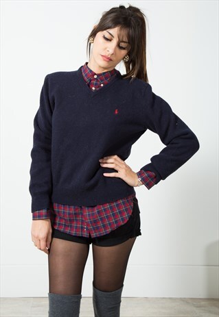VINTAGE POLO RALPH LAUREN KNIT JUMPER / S635