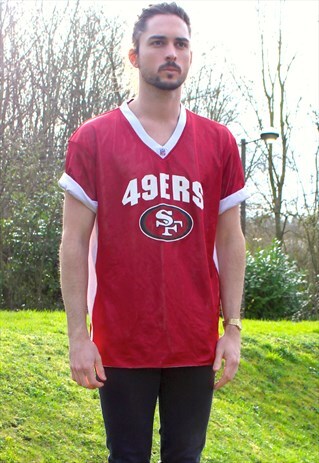 VINTAGE 90S SAN FRANCISCO 49ERS NFL FAN JERSEY - XL - USA