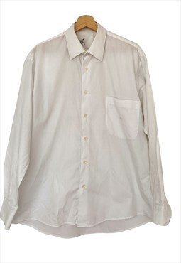 White vintage Burberry shirt for men. Size L.
