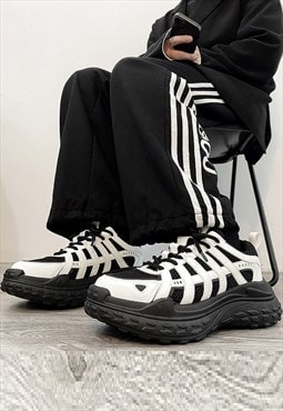 Platform grunge sneakers skeleton shoes chunky trainers