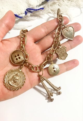 1940'S GOLD CHARM NECKLACE