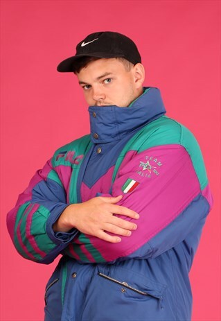 FILA BLUE GREEN AND PINK SKI COAT