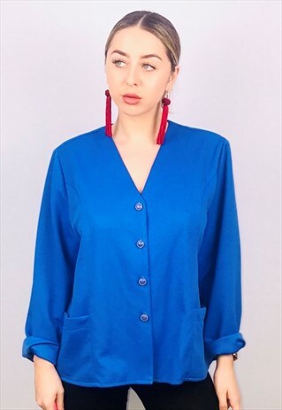 VINTAGE OVERSIZED SHIRT BLAZER