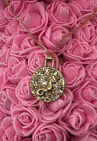 PERSONALISED ZODIAC CAPRICORN 18K GOLD PLATED NECKLACE