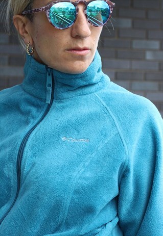 VINTAGE Y2K TURQUOISE COLUMBIA ZIP UP FLEECE