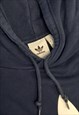 ADIDAS HOODIE SWEATSHIRT NAVY BLUE COTTON