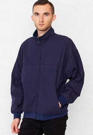 VINTAGE NAVY ADIDAS BOMBER JACKET