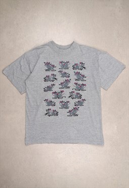 Vintage 90's Naughty Three Blind Mice Print Novelty T-shirt