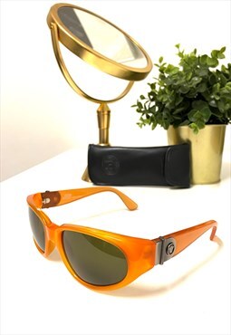 Versace MOD 408 COL 444 Amber Medusa Head Sunglasses. 