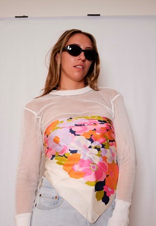 UNISEX VINTAGE CHRISTIAN DIOR FLORAL SCARF