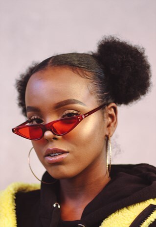 GAZE - CAT EYE RED SUNGLASSES