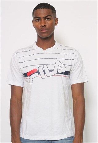 VINTAGE FILA LOGO T-SHIRT WHITE