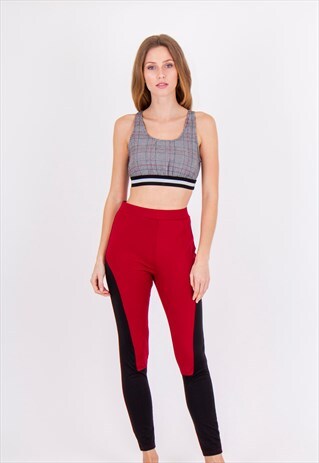GREY ROUND NECK SLEEVELESS SPORT CROP TOP